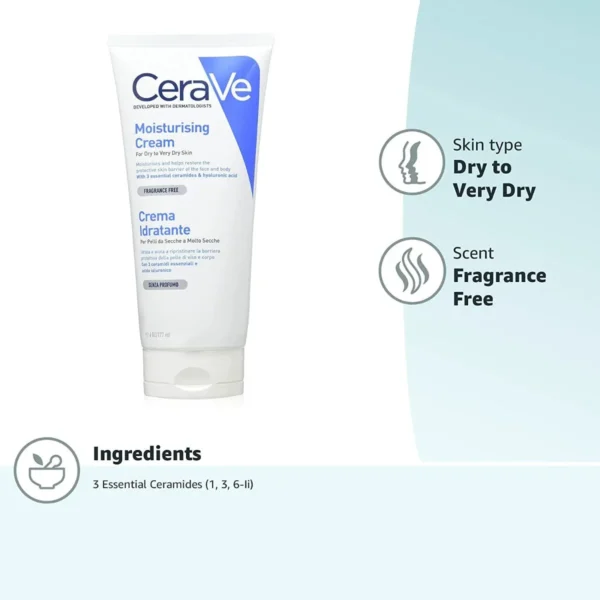 Cerave Moisturizing Cream For Normal To Dry Skin (56ml) (USA) - Image 3