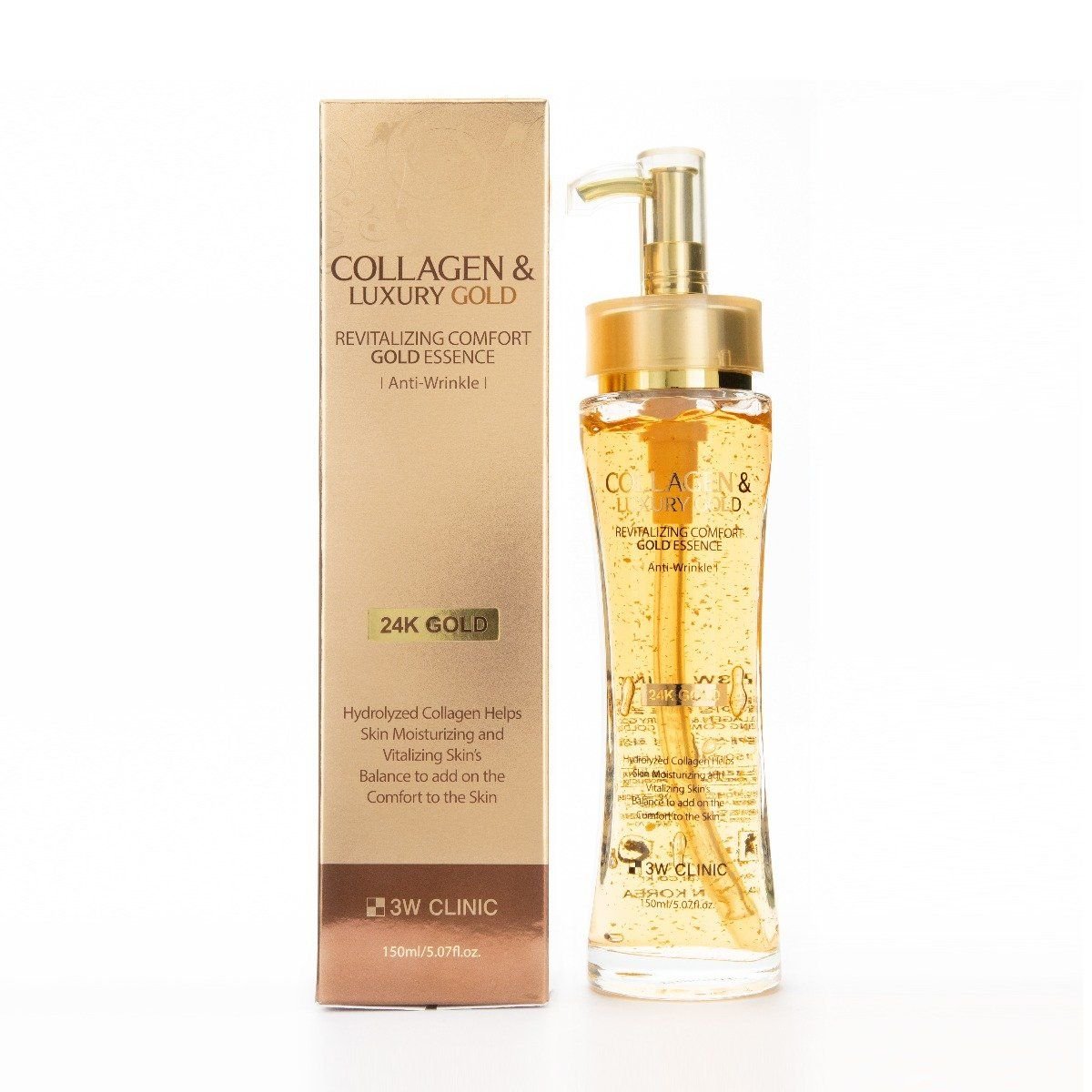 3W Clinic Collagen and Luxury Revitalizing Comfort 24K Gold Essence (150ml)
