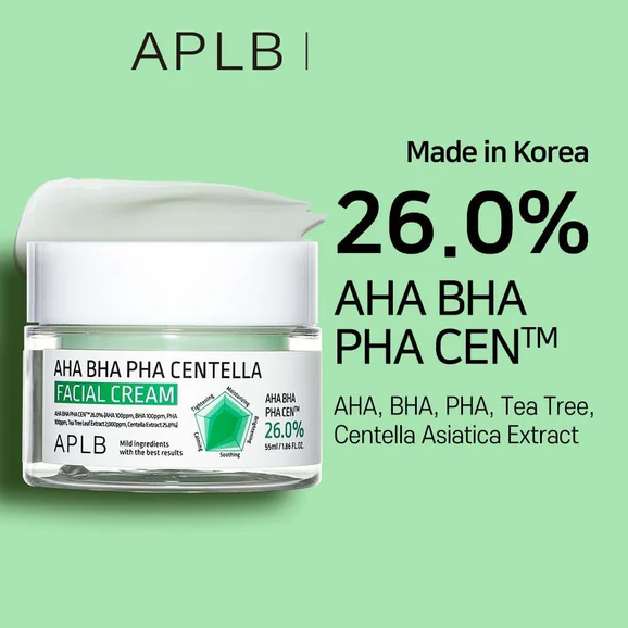 APLB AHA BHA PHA Centella Facial Cream (55ml) - Image 2