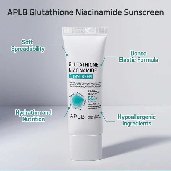 APLB Glutathione Niacinamide Sunscreen (40ml) - Image 6