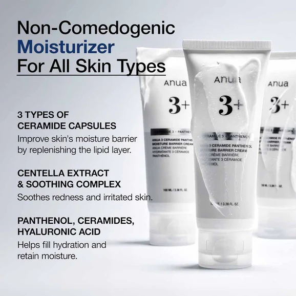 Anua 3 Ceramide Panthenol Moisture Barrier Cream (100ml) - Image 3