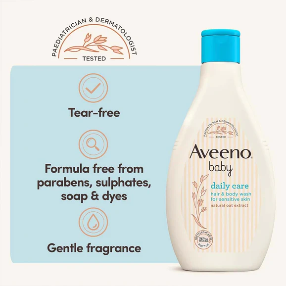 Aveeno Baby Daily Care Hair & Body Wash (250ml) - Image 2