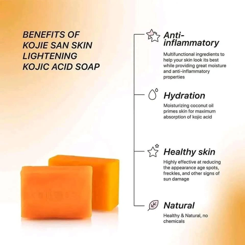Kojie San Skin Lightening Kojic Acid Soap 65g (Pack of 3Piece) - Image 2