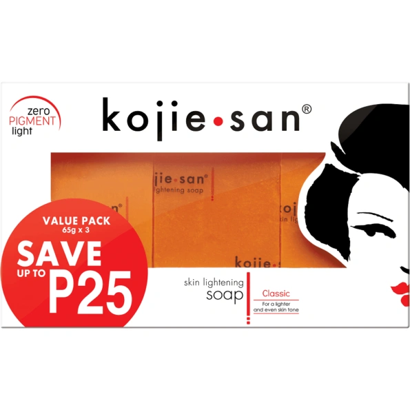 Kojie San Skin Lightening Kojic Acid Soap 65g (Pack of 3Piece) - Image 1